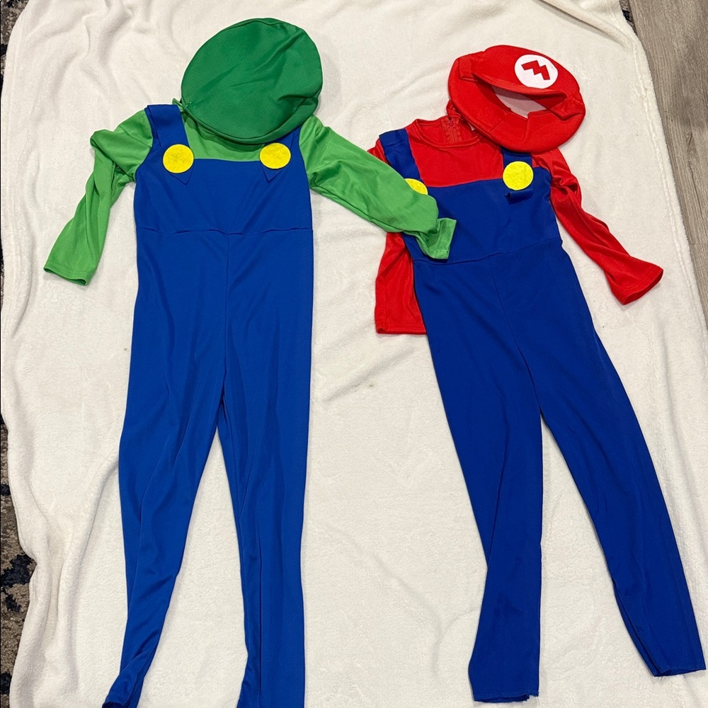 Mario & Luigi Kids Costume Set - Blue, Red, Green
